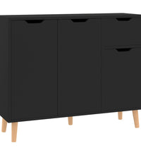 Sideboard Schwarz 90x30x72 cm Holzwerkstoff