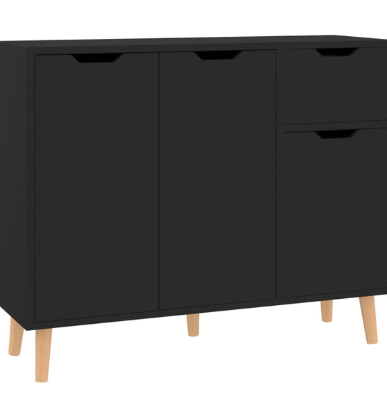 Sideboard Schwarz 90x30x72 cm Holzwerkstoff