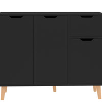 Sideboard Schwarz 90x30x72 cm Holzwerkstoff