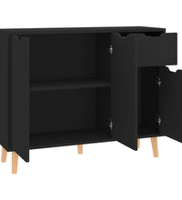 Sideboard Schwarz 90x30x72 cm Holzwerkstoff