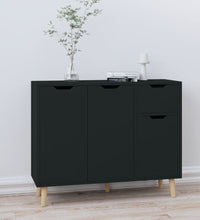 Sideboard Schwarz 90x30x72 cm Holzwerkstoff