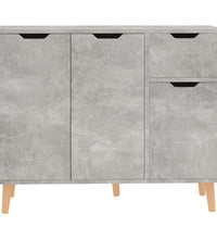 Sideboard Betongrau 90x30x72 cm Holzwerkstoff
