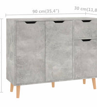 Sideboard Betongrau 90x30x72 cm Holzwerkstoff