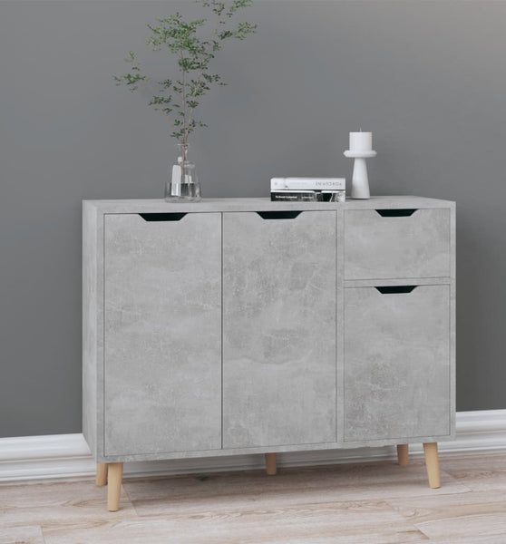 Sideboard Betongrau 90x30x72 cm Holzwerkstoff