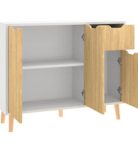 Sideboard Weiß und Sonoma-Eiche 90x30x72 cm Holzwerkstoff
