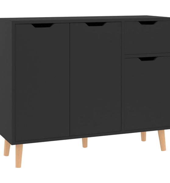 Sideboard Hochglanz-Schwarz 90x30x72 cm Holzwerkstoff