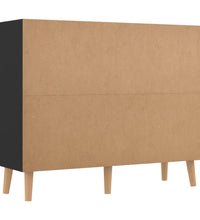 Sideboard Hochglanz-Schwarz 90x30x72 cm Holzwerkstoff