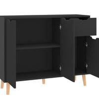 Sideboard Hochglanz-Schwarz 90x30x72 cm Holzwerkstoff