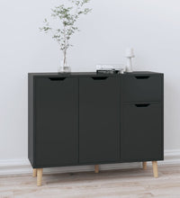 Sideboard Hochglanz-Schwarz 90x30x72 cm Holzwerkstoff