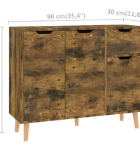 Sideboard Räuchereiche 90x30x72 cm Holzwerkstoff