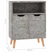 Sideboard Betongrau 60x30x72 cm Holzwerkstoff