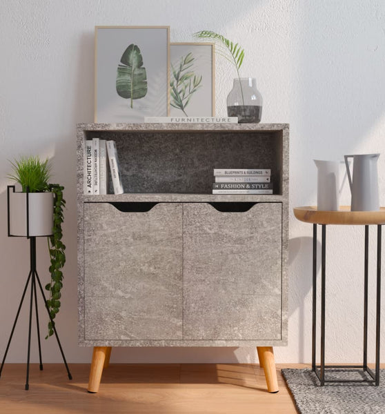 Sideboard Betongrau 60x30x72 cm Holzwerkstoff