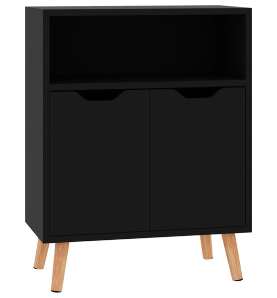 Sideboard Hochglanz-Schwarz 60x30x72 cm Holzwerkstoff