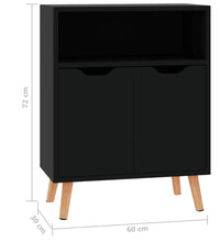 Sideboard Hochglanz-Schwarz 60x30x72 cm Holzwerkstoff