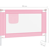 Kleinkind-Bettschutzgitter Rosa 90x25 cm Stoff