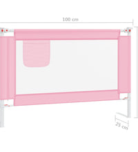 Kleinkind-Bettschutzgitter Rosa 100x25 cm Stoff