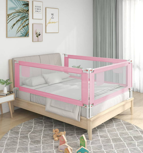 Kleinkind-Bettschutzgitter Rosa 150x25 cm Stoff
