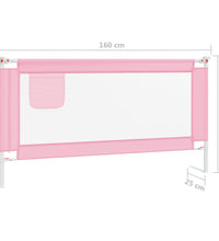 Kleinkind-Bettschutzgitter Rosa 160x25 cm Stoff