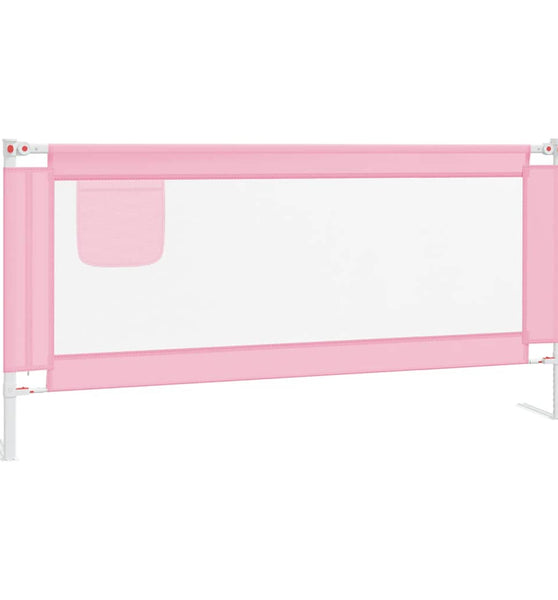 Kleinkind-Bettschutzgitter Rosa 190x25 cm Stoff