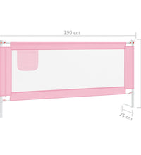 Kleinkind-Bettschutzgitter Rosa 190x25 cm Stoff