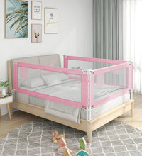 Kleinkind-Bettschutzgitter Rosa 190x25 cm Stoff
