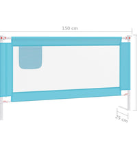 Kleinkind-Bettschutzgitter Blau 150x25 cm Stoff