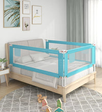 Kleinkind-Bettschutzgitter Blau 150x25 cm Stoff