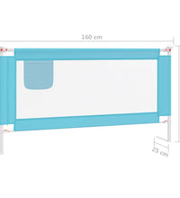 Kleinkind-Bettschutzgitter Blau 160x25 cm Stoff