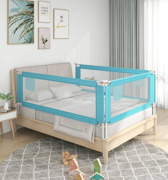 Kleinkind-Bettschutzgitter Blau 160x25 cm Stoff