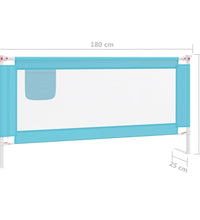 Kleinkind-Bettschutzgitter Blau 180x25 cm Stoff