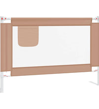 Kleinkind-Bettschutzgitter Taupe 100x25 cm Stoff