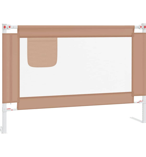 Kleinkind-Bettschutzgitter Taupe 100x25 cm Stoff