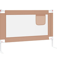 Kleinkind-Bettschutzgitter Taupe 100x25 cm Stoff