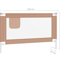 Kleinkind-Bettschutzgitter Taupe 120x25 cm Stoff