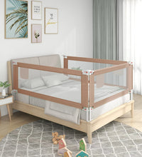 Kleinkind-Bettschutzgitter Taupe 120x25 cm Stoff