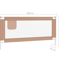 Kleinkind-Bettschutzgitter Taupe 180x25 cm Stoff