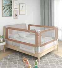 Kleinkind-Bettschutzgitter Taupe 180x25 cm Stoff