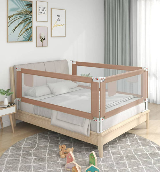 Kleinkind-Bettschutzgitter Taupe 180x25 cm Stoff