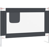 Kleinkind-Bettschutzgitter Dunkelgrau 90x25 cm Stoff
