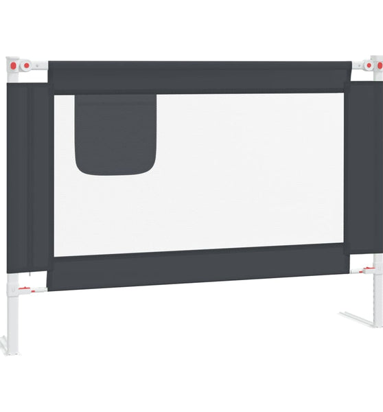 Kleinkind-Bettschutzgitter Dunkelgrau 90x25 cm Stoff