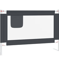 Kleinkind-Bettschutzgitter Dunkelgrau 100x25 cm Stoff