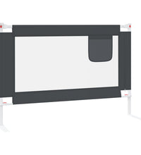 Kleinkind-Bettschutzgitter Dunkelgrau 100x25 cm Stoff