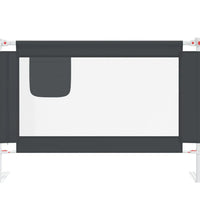 Kleinkind-Bettschutzgitter Dunkelgrau 100x25 cm Stoff