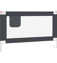 Kleinkind-Bettschutzgitter Dunkelgrau 120x25 cm Stoff