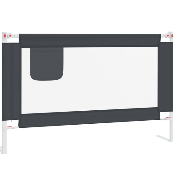 Kleinkind-Bettschutzgitter Dunkelgrau 120x25 cm Stoff