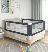 Kleinkind-Bettschutzgitter Dunkelgrau 120x25 cm Stoff