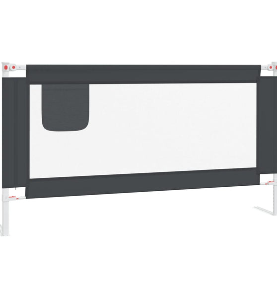 Kleinkind-Bettschutzgitter Dunkelgrau 160x25 cm Stoff