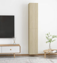TV-Schränke 2 Stk. Sonoma-Eiche 30,5x30x90 cm Holzwerkstoff