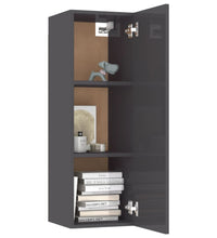 TV-Schrank Hochglanz-Grau 30,5x30x90 cm Holzwerkstoff