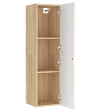 TV-Schrank Weiß und Sonoma-Eiche 30,5x30x110 cm Holzwerkstoff